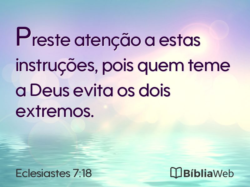Eclesiastes 7:18 em imagem para compartilhar