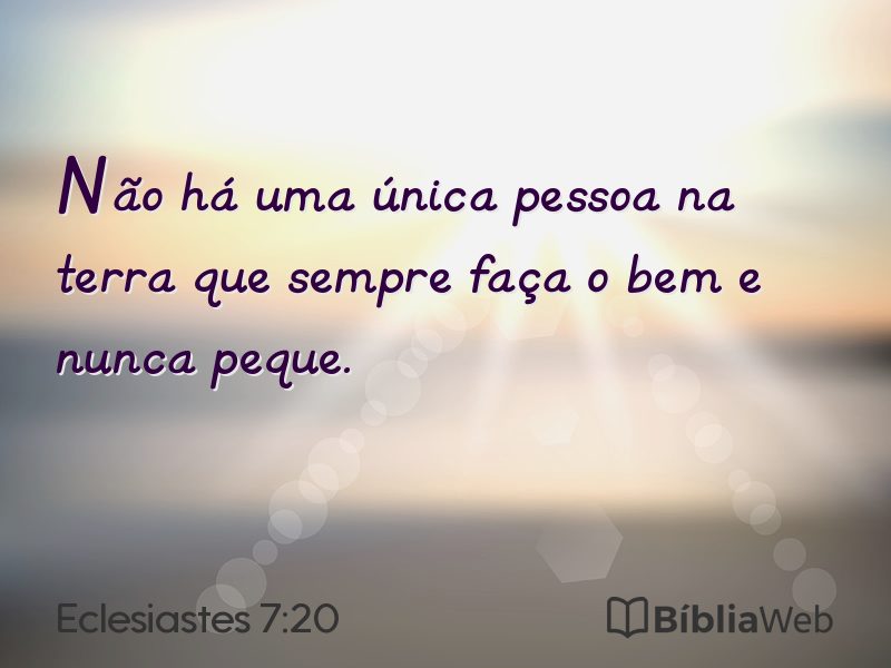 Eclesiastes 7:20 em imagem para compartilhar