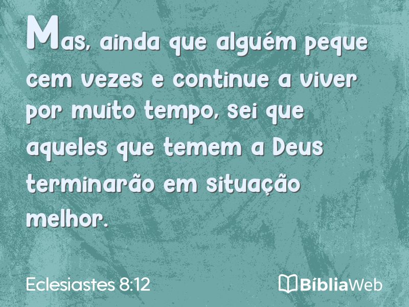 Eclesiastes 8:12 em imagem para compartilhar