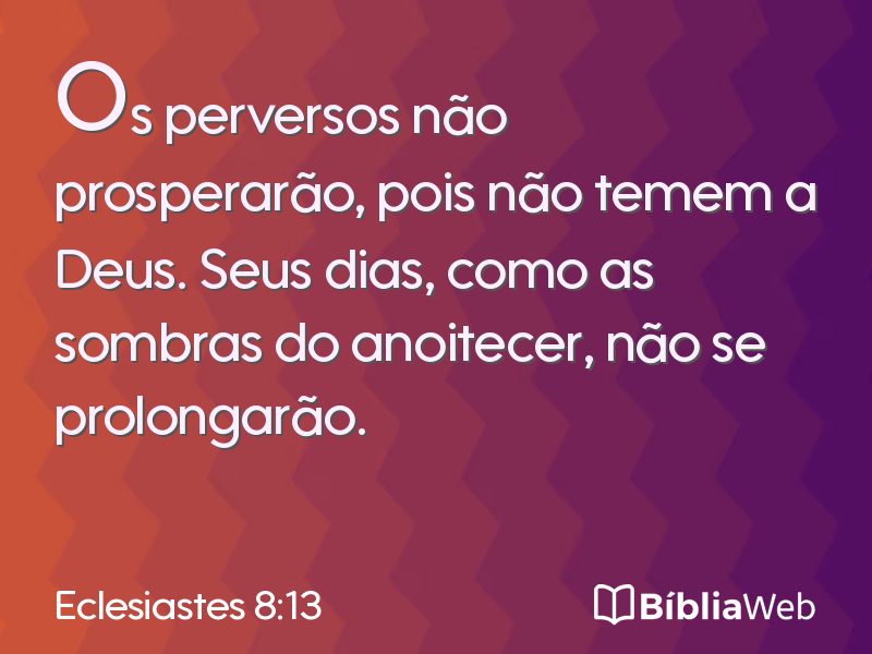 Eclesiastes 8:13 em imagem para compartilhar
