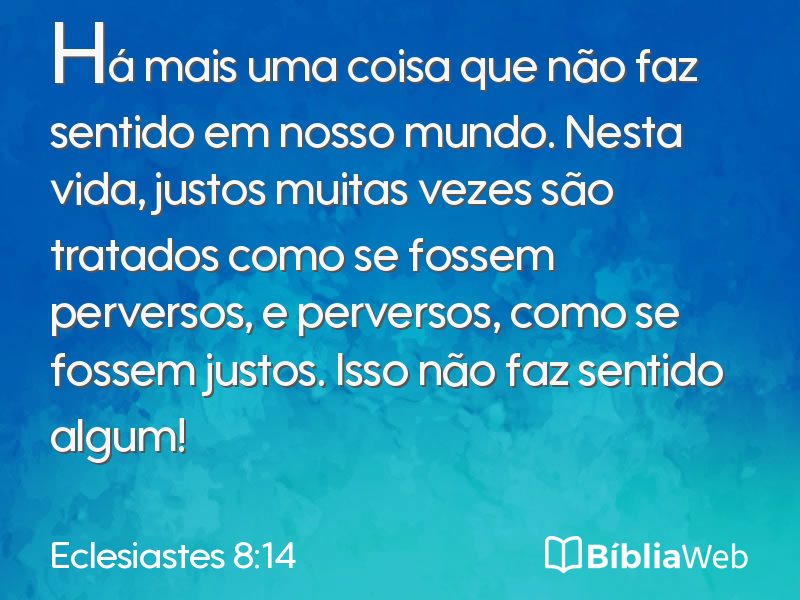 Eclesiastes 8:14 em imagem para compartilhar