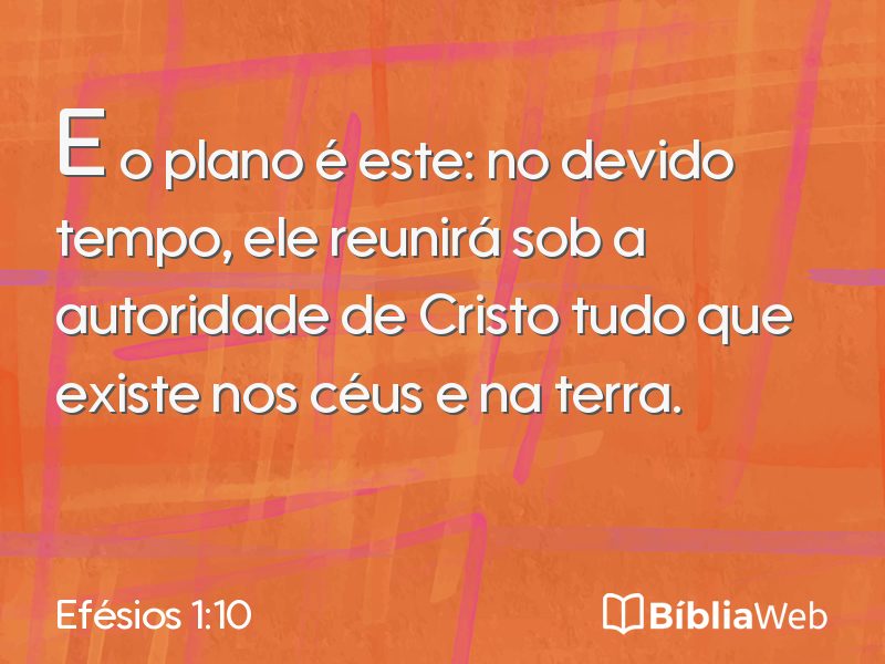 Efésios 1:10 em imagem para compartilhar
