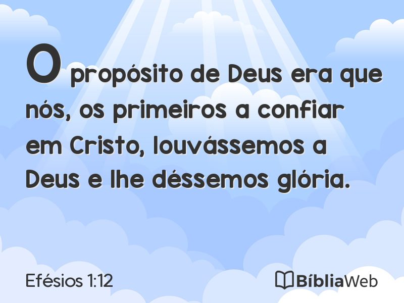 Efésios 1:12 em imagem para compartilhar