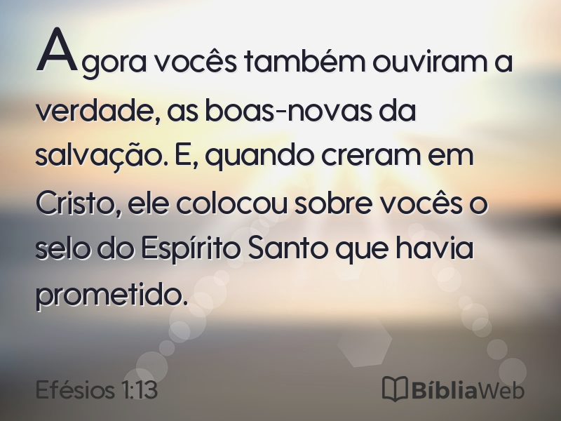 Efésios 1:13 em imagem para compartilhar