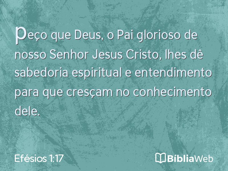 Efésios 1:17 em imagem para compartilhar