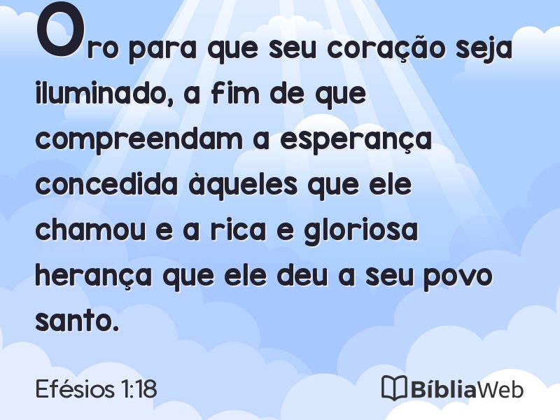 Efésios 1:18 em imagem para compartilhar