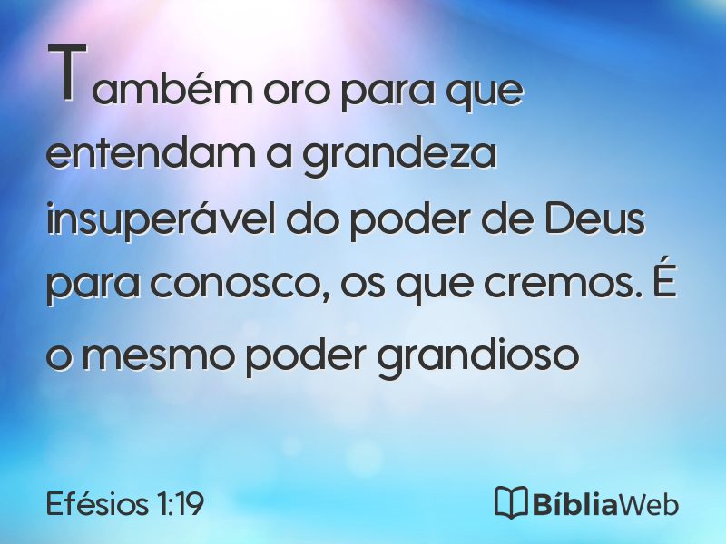 Efésios 1:19 em imagem para compartilhar