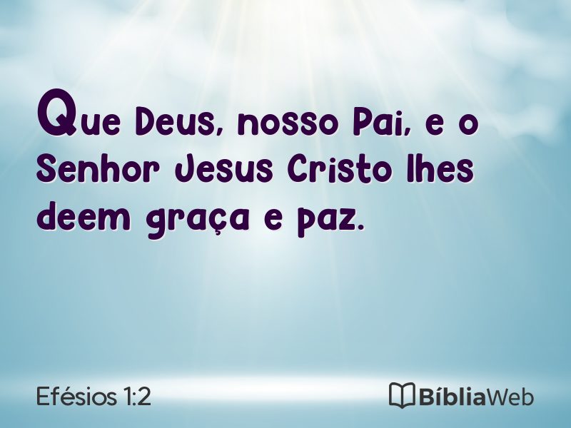 Efésios 1:2 em imagem para compartilhar