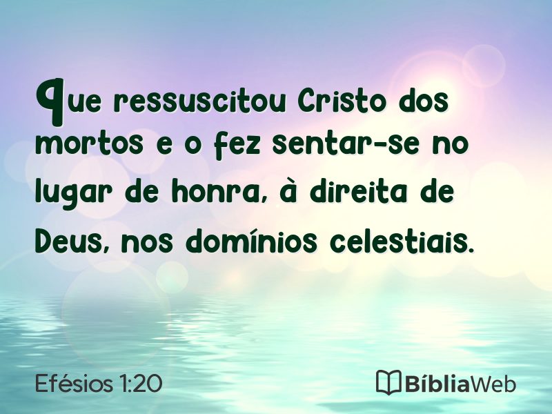 Efésios 1:20 em imagem para compartilhar