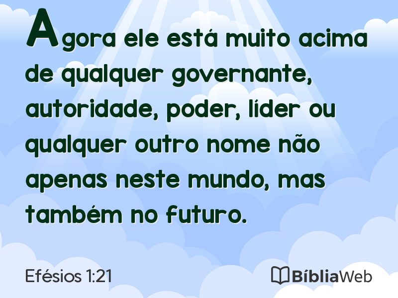 Efésios 1:21 em imagem para compartilhar
