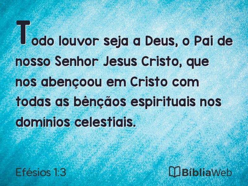 Efésios 1:3 em imagem para compartilhar
