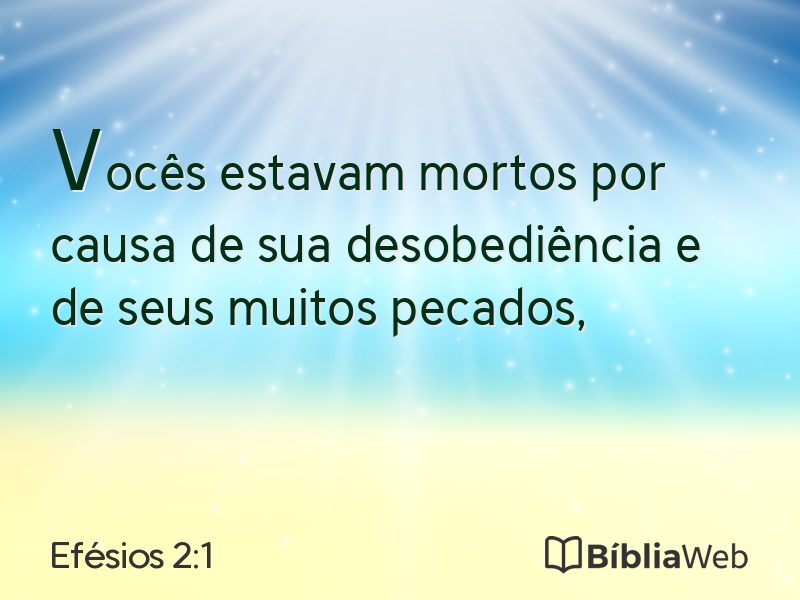 Efésios 2:1 em imagem para compartilhar