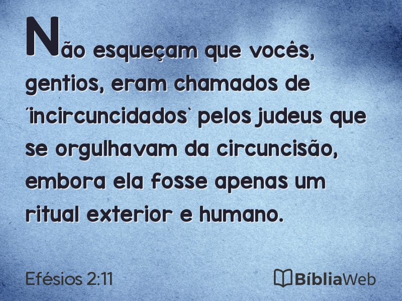 Efésios 2:11 em imagem para compartilhar