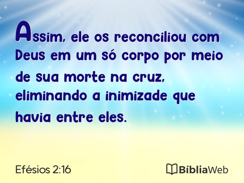 Efésios 2:16 em imagem para compartilhar