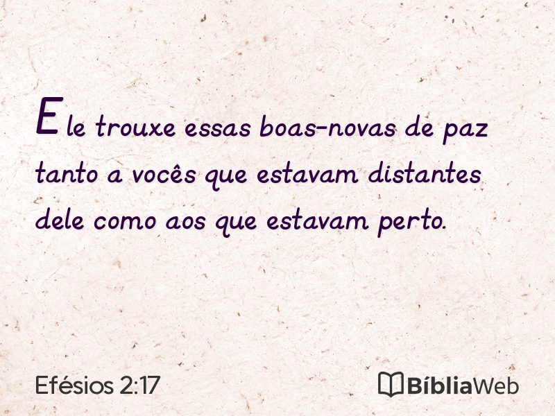 Efésios 2:17 em imagem para compartilhar