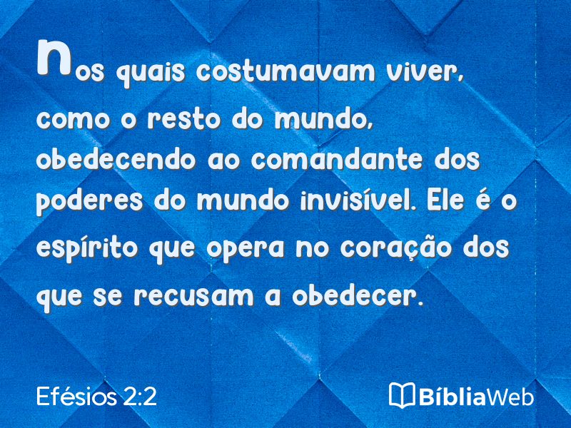 Efésios 2:2 em imagem para compartilhar
