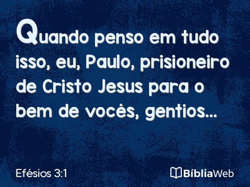 Efésios 3:1 em imagem para compartilhar