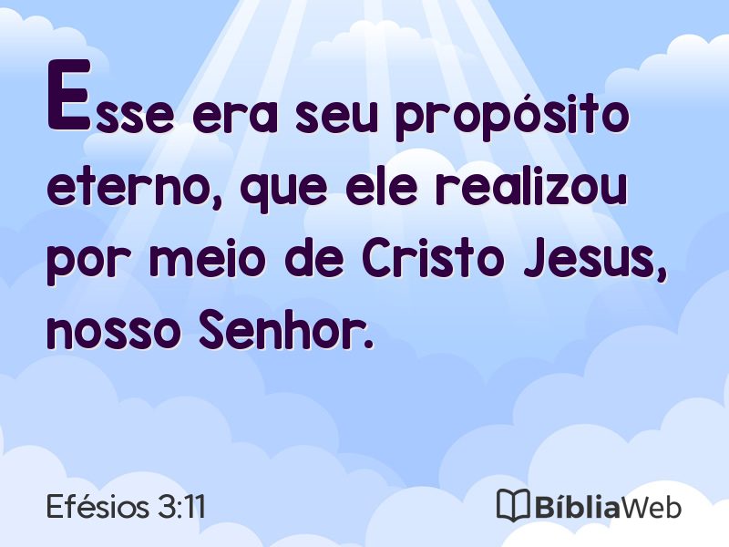 Efésios 3:11 em imagem para compartilhar