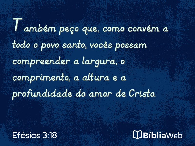 Efésios 3:18 em imagem para compartilhar