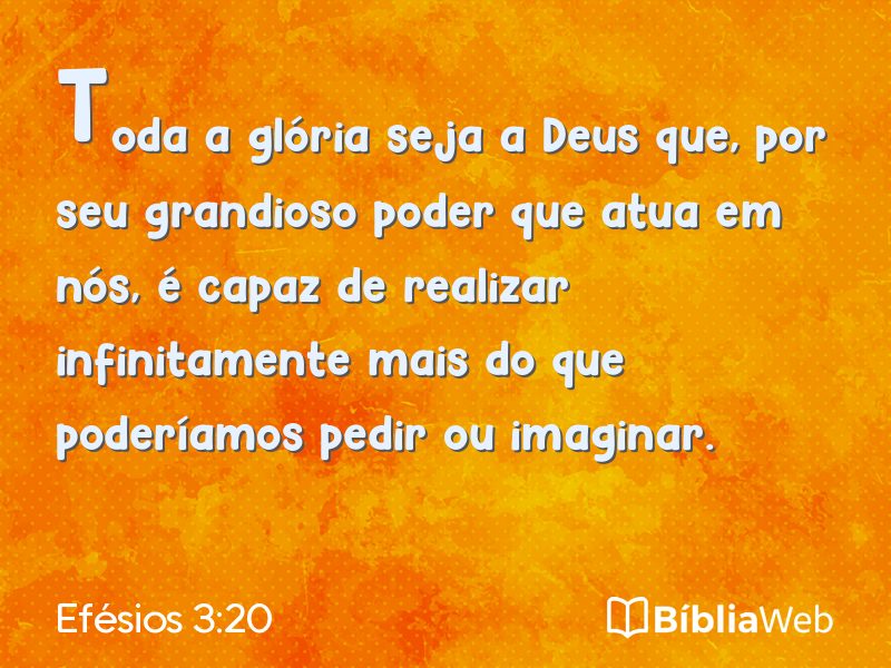 Efésios 3:20 em imagem para compartilhar