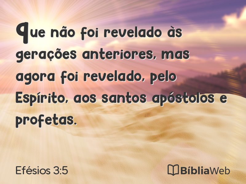Efésios 3:5 em imagem para compartilhar