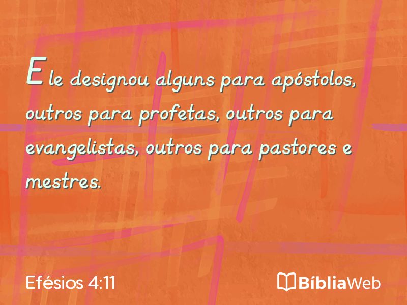 Efésios 4:11 em imagem para compartilhar