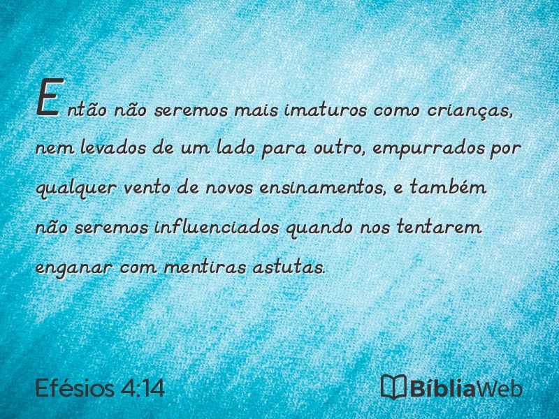 Efésios 4:14 em imagem para compartilhar