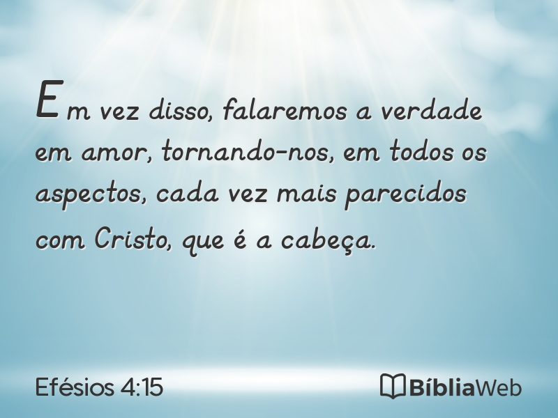 Efésios 4:15 em imagem para compartilhar
