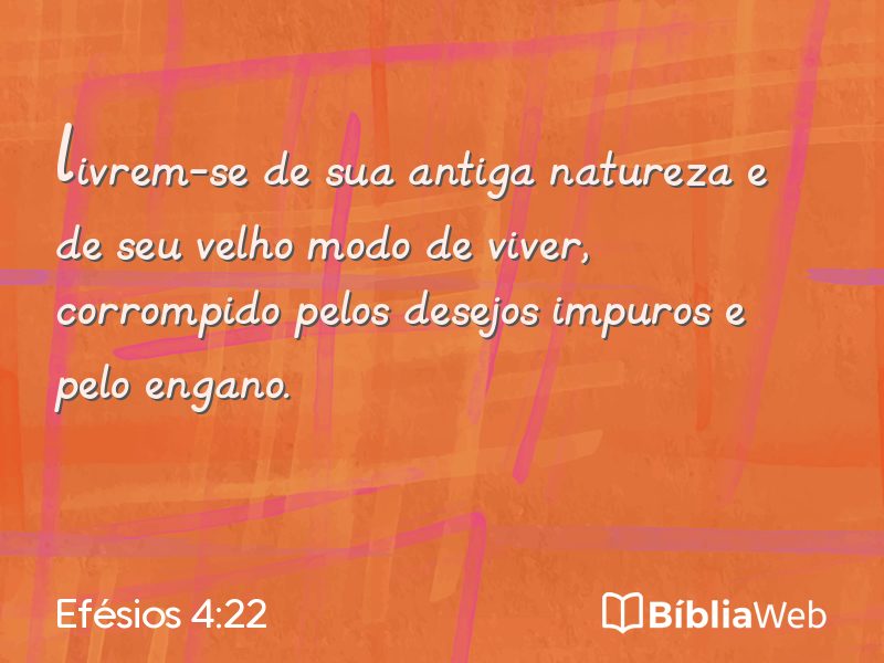 Efésios 4:22 em imagem para compartilhar