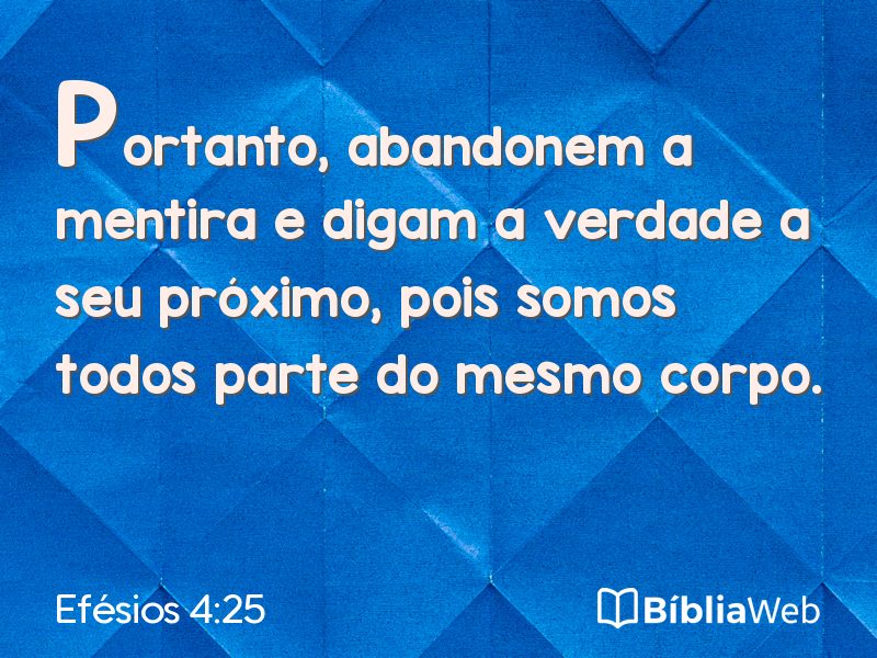 Efésios 4:25 em imagem para compartilhar