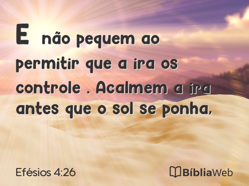 Efésios 4:26 em imagem para compartilhar