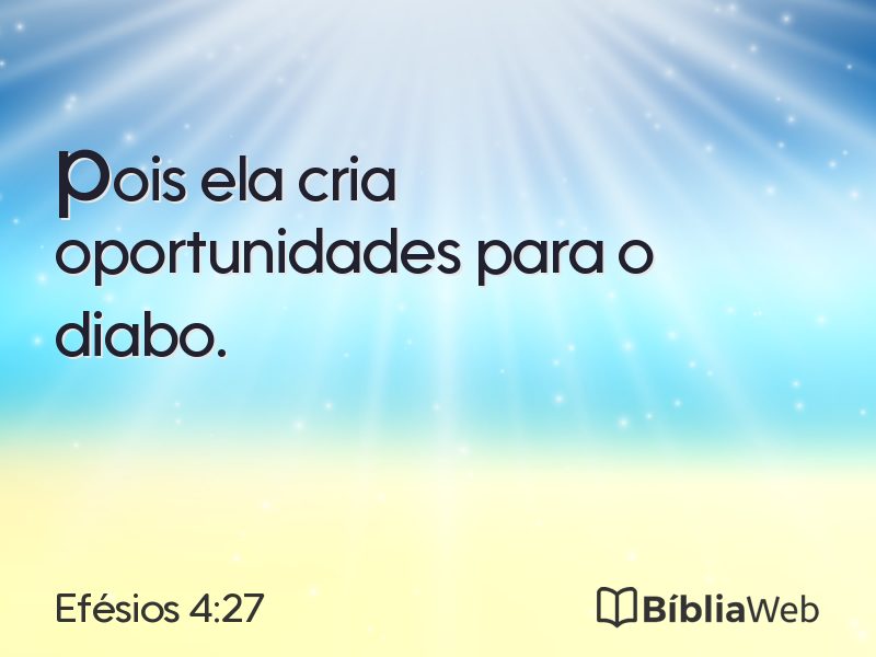 Efésios 4:27 em imagem para compartilhar
