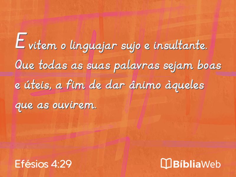 Efésios 4:29 em imagem para compartilhar