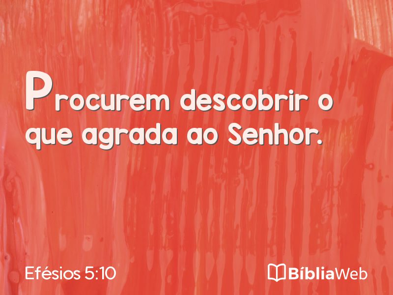 Efésios 5:10 em imagem para compartilhar