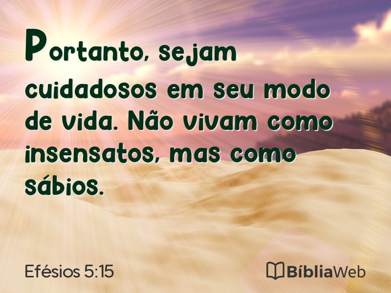 Efésios 5:15 em imagem para compartilhar