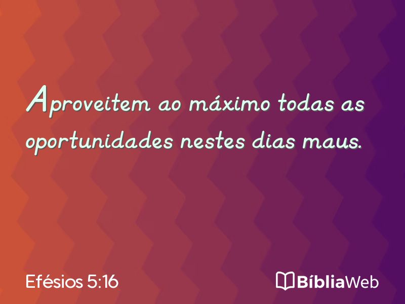 Efésios 5:16 em imagem para compartilhar