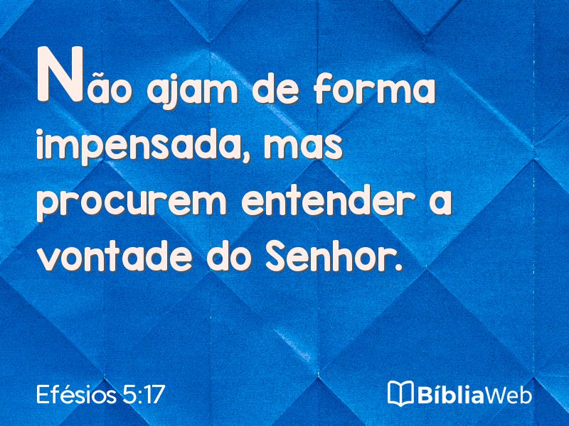 Efésios 5:17 em imagem para compartilhar