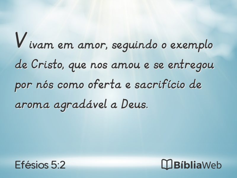 Efésios 5:2 em imagem para compartilhar