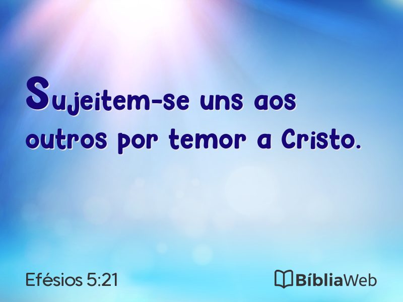 Efésios 5:21 em imagem para compartilhar