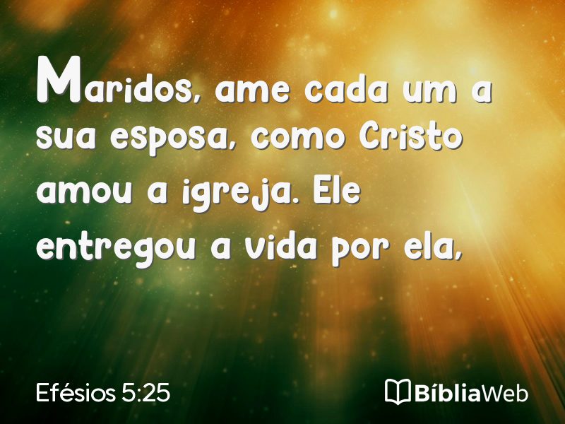 Efésios 5:25 em imagem para compartilhar