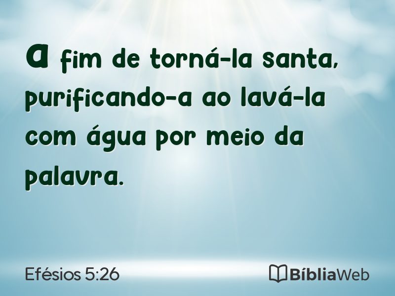 Efésios 5:26 em imagem para compartilhar