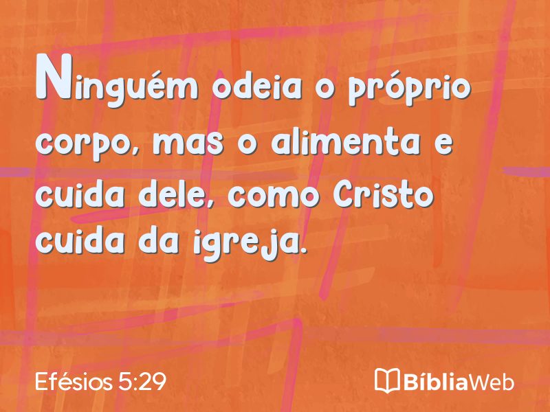 Efésios 5:29 em imagem para compartilhar