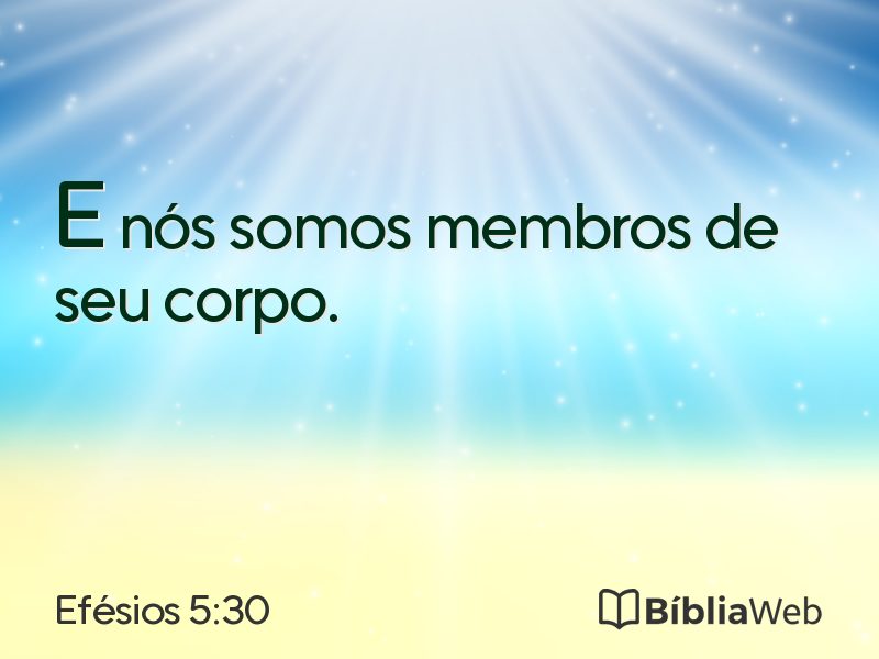Efésios 5:30 em imagem para compartilhar