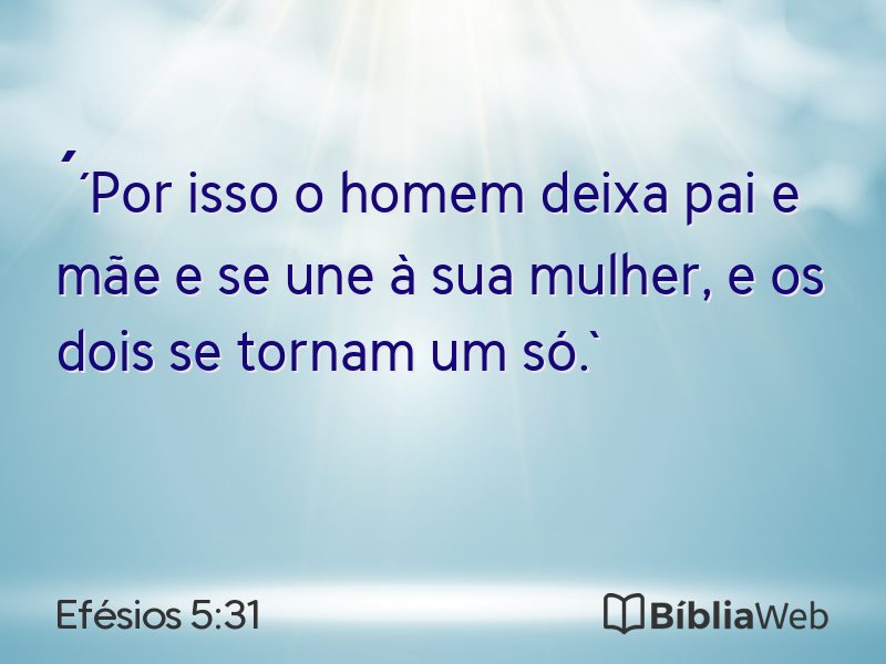 Efésios 5:31 em imagem para compartilhar