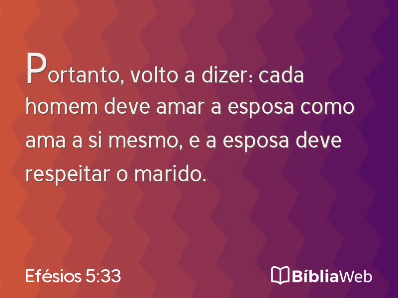Efésios 5:33 em imagem para compartilhar