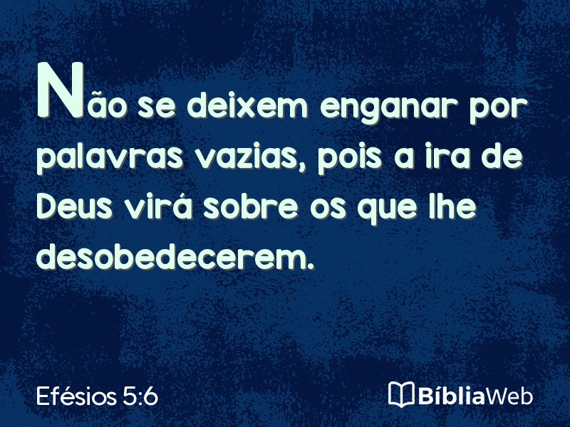Efésios 5:6 em imagem para compartilhar