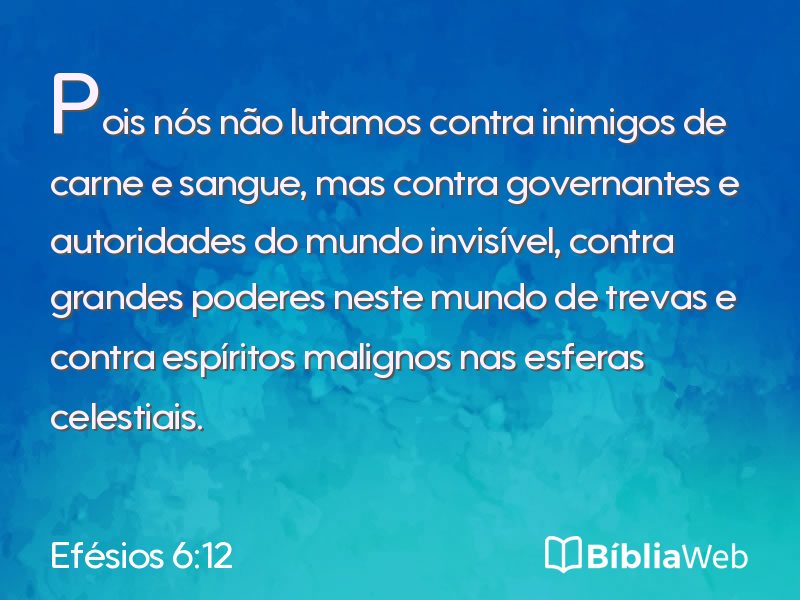 Efésios 6:12 em imagem para compartilhar