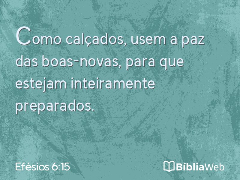 Efésios 6:15 em imagem para compartilhar