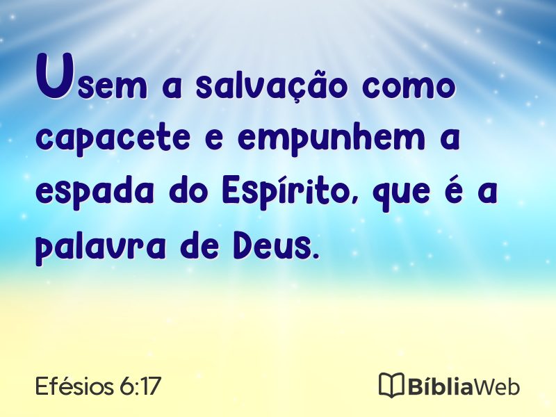 Efésios 6:17 em imagem para compartilhar