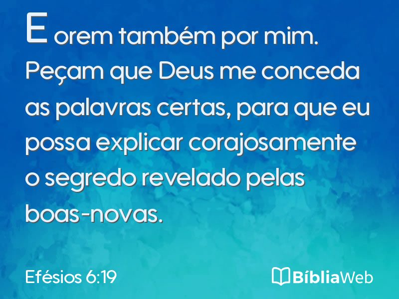 Efésios 6:19 em imagem para compartilhar